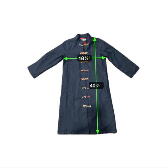 YIPINXIAN Chinese-Inspired Traditional Knot Buttons Plaid Lined Dress Size XL NW - Picture 7 of 9